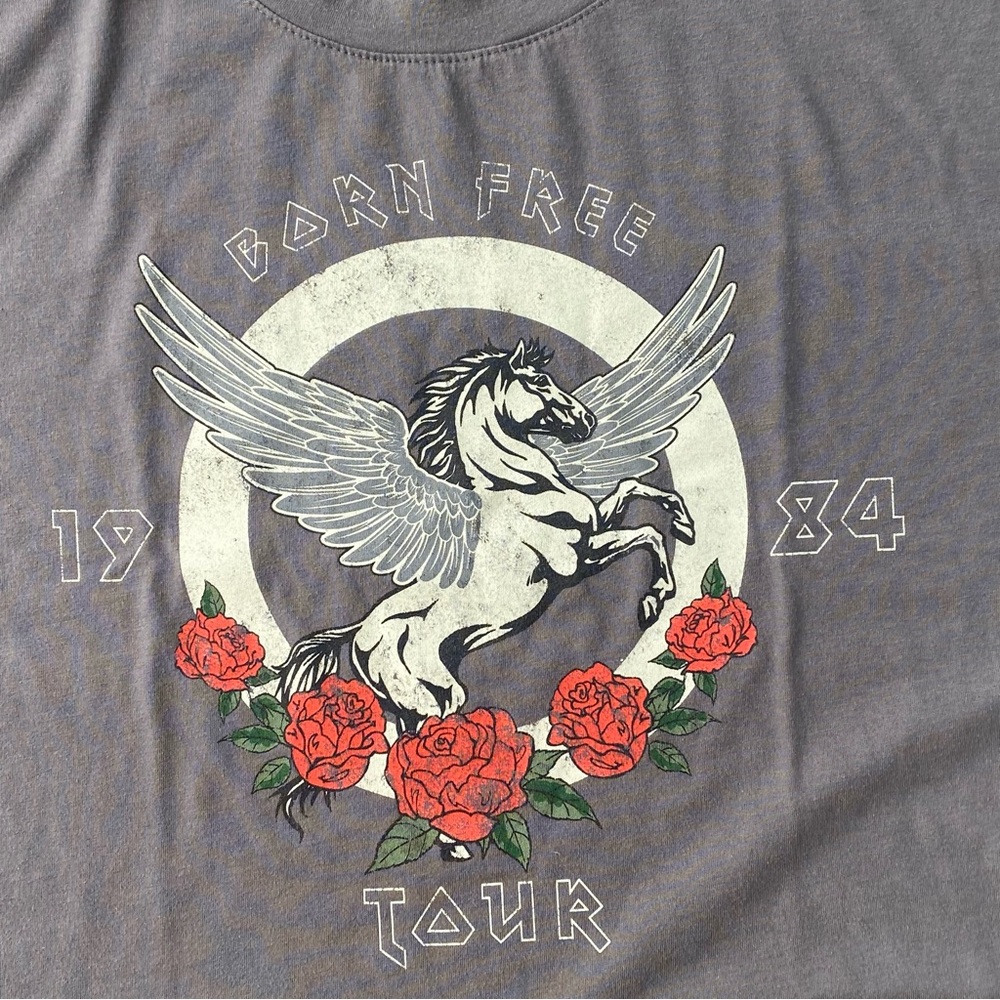 Forever 21 Born Free 1984 Tour Crop Tee - Picture 3 of 4